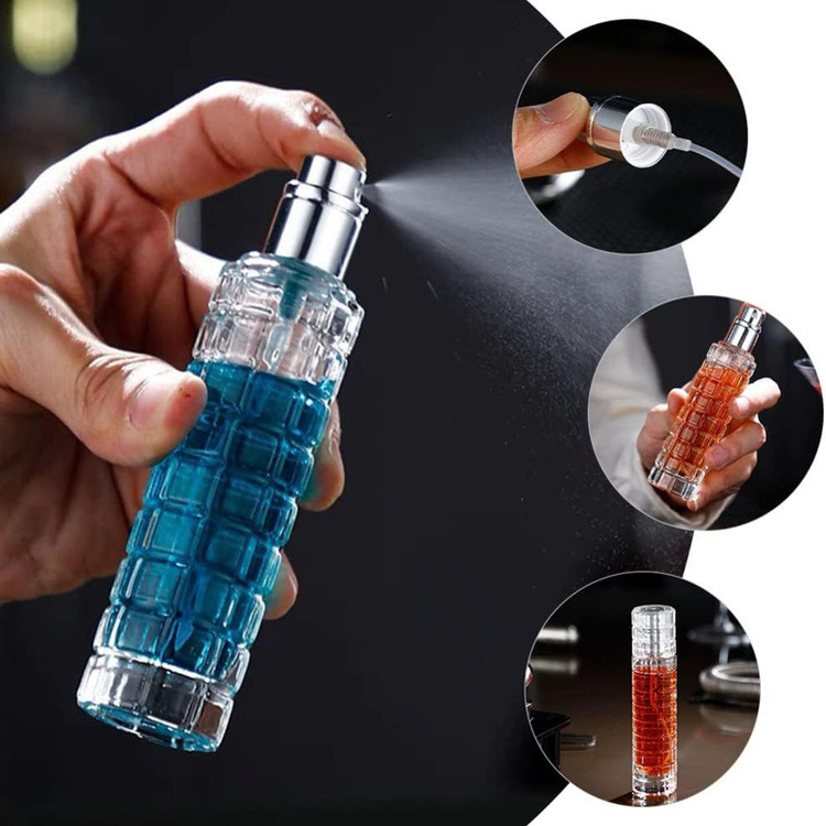 Perfume Fragrance World Qahwa - 2Pc Glass Spray Bottles Exquisite Refillable